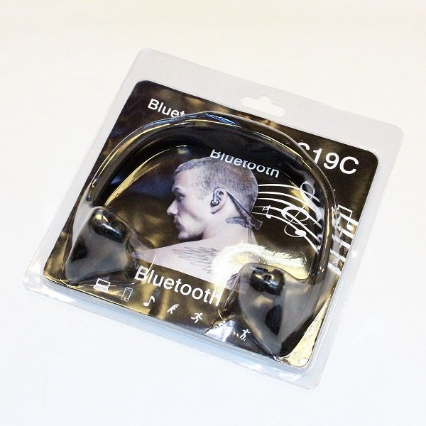 Наушники вакуумные BLUETOOTH BS19C + microSD черные