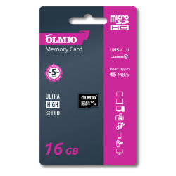 Olmio microSDHC 16GB High-Capacity (Class 10) без адаптера