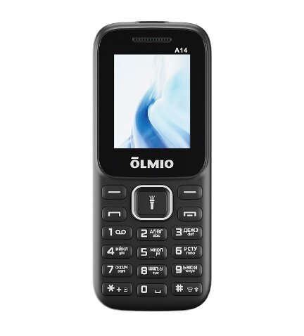 Мобильный телефон Olmio A14 (2 Sim, FM, 600 mAh, Фонарик), black