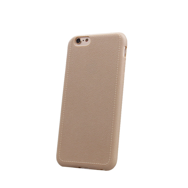 Накладка с тиснением  iPhone 6 бежевая