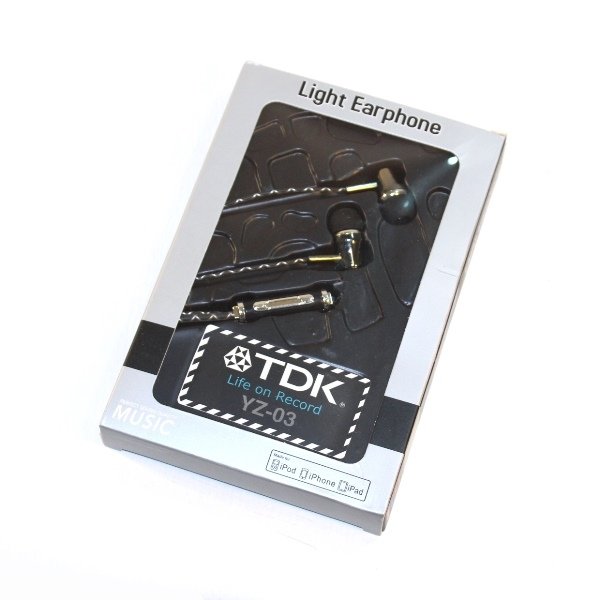 Гарнитура MP3 TDK YZ-03 с кнопкой ответа светящаяся черная