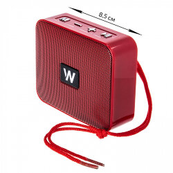Колонка WALKER WSP-100, Bluetooth, 5Вт*1, TWS синхронизация, красная