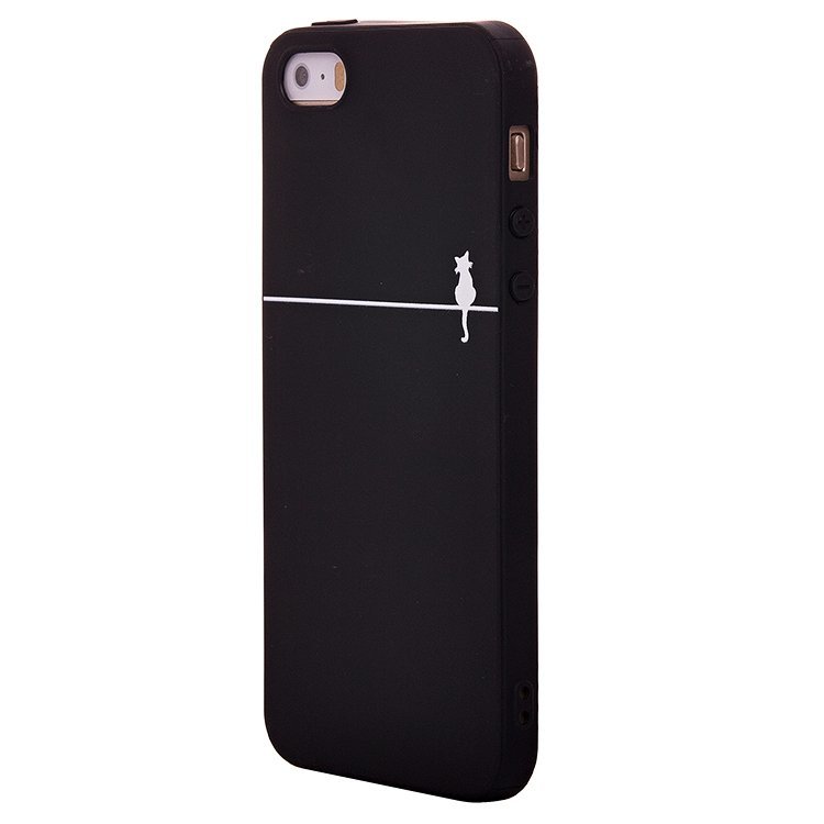 Накладка SC089 С рисунком iPhone 5 (002) черная