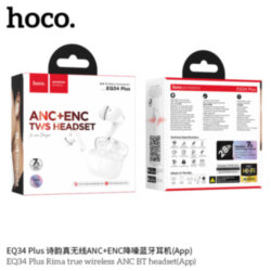 Наушники Bluetooth HOCO EQ34 Plus Rima ANC TWS, белые