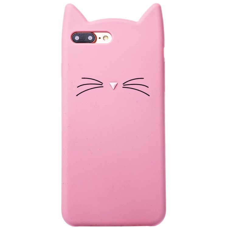 Накладка SC044 CAT iPhone 7 Plus/8 Plus (011) розовая