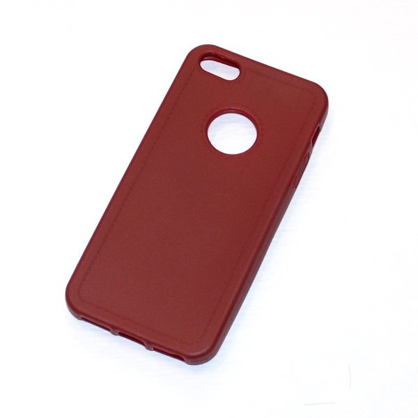 Накладка с тиснением  iPhone 6 бордовая